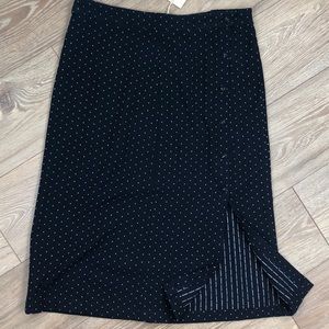 NWT Mata Traders navy white dot skirt MED